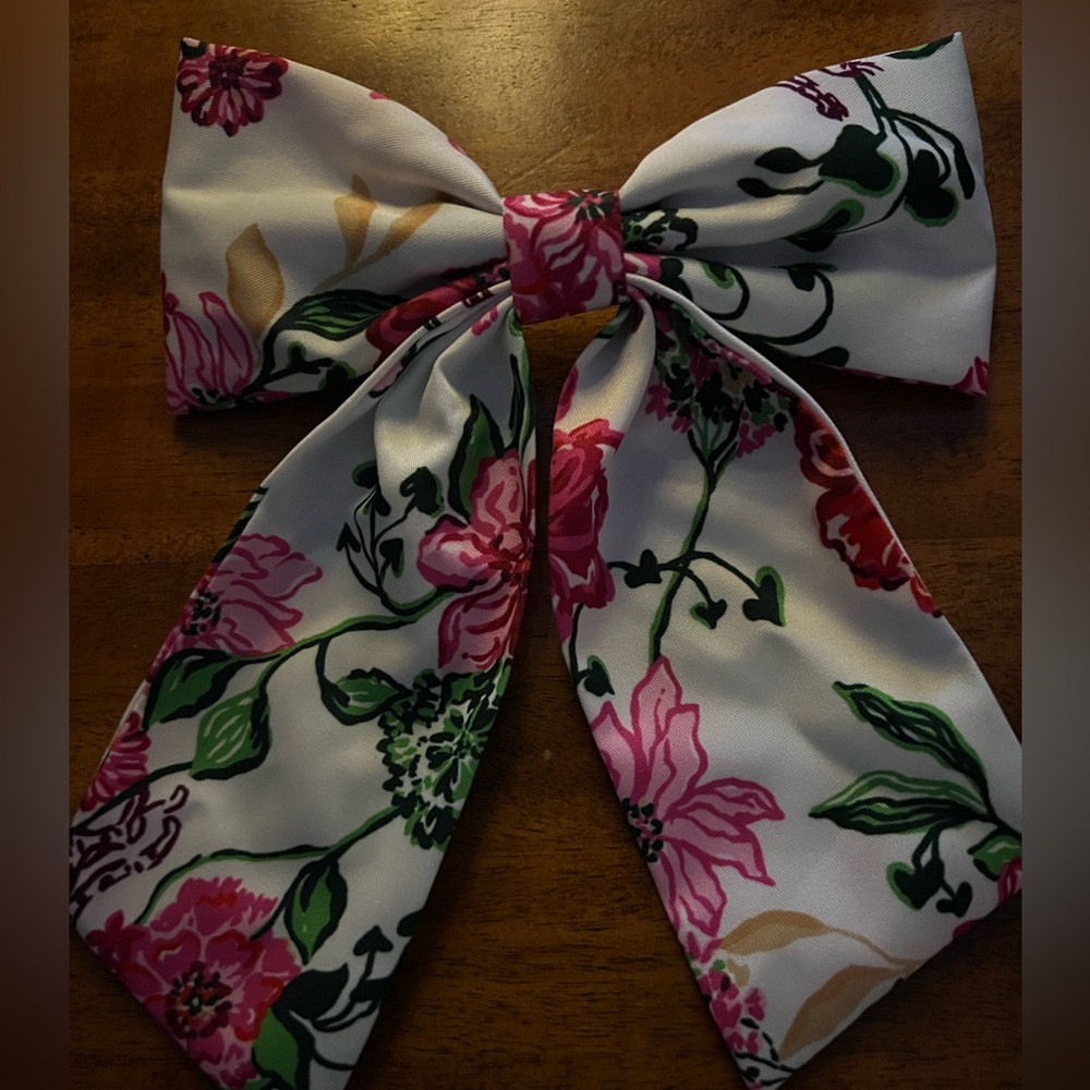 Lilly Pulitzer NEW Hair Bow Barrette in Coconut Safari - limited edition